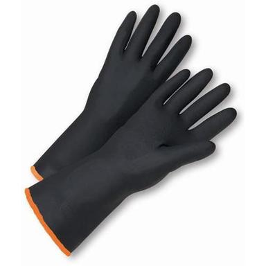 White & Orange Heavy Duty Rubber Gloves