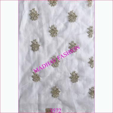 White Zari With Sequin Embroidery Work