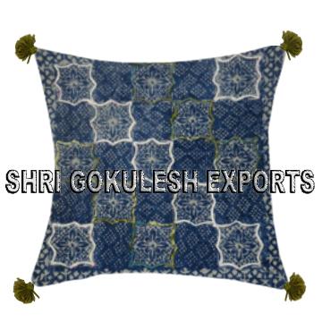 Customized Elegant Stylish Living Room Designer Cotton  Cushion Covers With Tassels