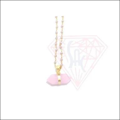 Pink Chalcedony Bullet Pendant Size: 10 X 30 Mm