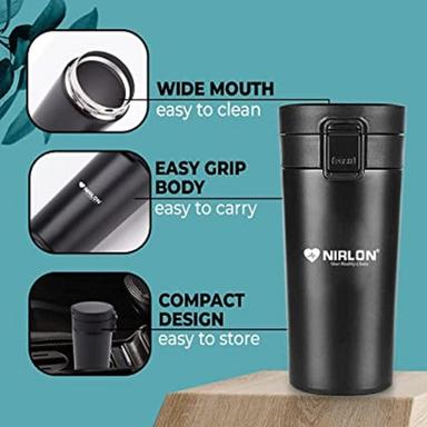 Trump - Temp Cup 500Ml Nirlon Stainless Steel Vacuum Insulated Double Wall Mug Warranty: 1 Year