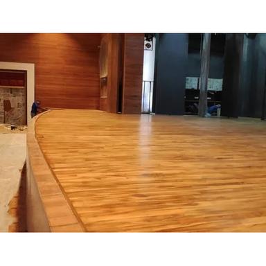Brown Auditorium Stage Teak Wooden Flooring