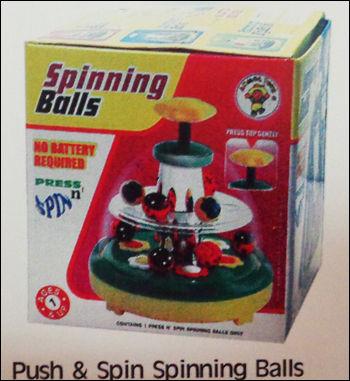 Push And Spin Spinning Balls Toys