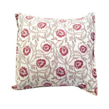 Pink Hand Painted Linen Cushion Cover