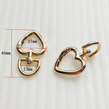 As Per As Your Requirment Od 46Mm New Style Products Heart Shape Spring Hook Buckle For Bag Accessories/Chains Accessories Hd506-20
