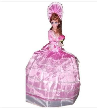 Violet 1 Feet Long Pink Plastic Cartoon Design Barbie Doll Toy For Kids