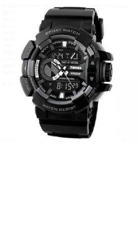 Black Premium Quality And Attractive Plastic Round Color Coated Sports Watch