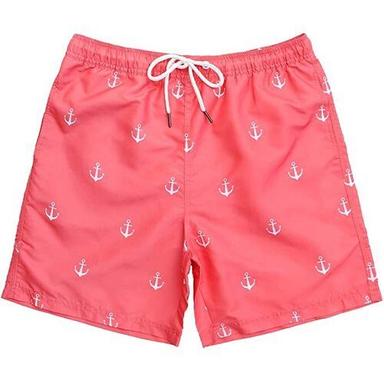 Laces Closure And Regular Fit Printed Cotton Swim Shorts For Mens Age Group: 18 Plus