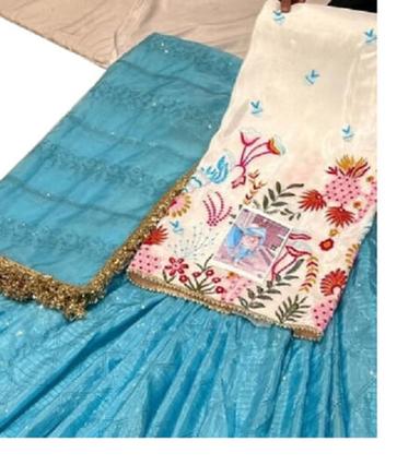 Casual Wear Regular Fit Printed Silk Readymade Salwar Suits for Ladies