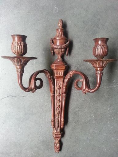 Patina Brass Candle Sconce