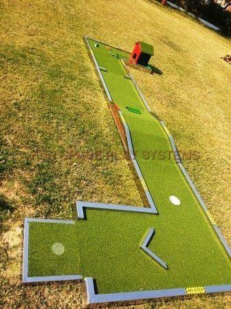 Artifical Grass And Foam Base Portable Mini Golf 9/18 Hole Course Sets