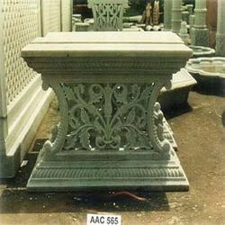 White Marble Carved Bases
