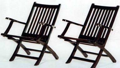 Black Rosewood Colonial Folding Chairs