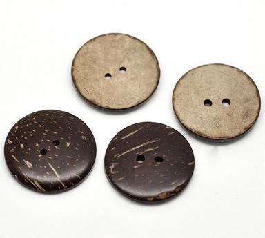 Washable Brown Coconut Shell 2 Holes Sewing Buttons 