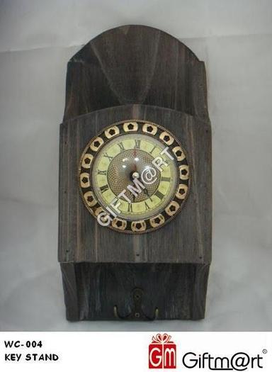 Brown Wooden Wall Clock