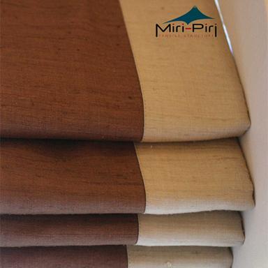Brown And Cream Vertical Window Blinds
