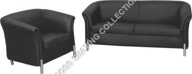 Eco-Friendly Black Leather Sofa