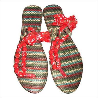 Red And Multicolor Designer Women Sandals