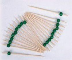 Bamboo Bead Green Height: 1 Inch (In)