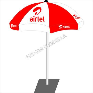 Red And White Fixed Advertising Umbrellas