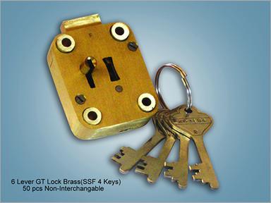 Golden 6 Lever Gt Lock Brass