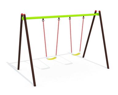 Ms Pipe And Plastic Playground Double Swings