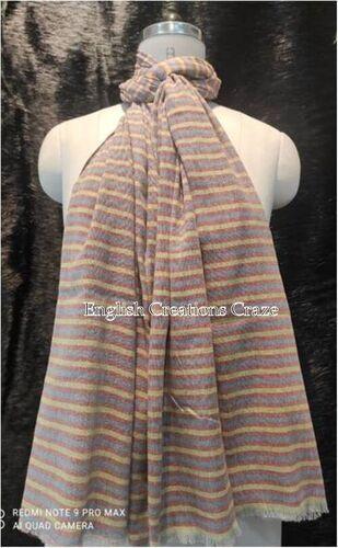 Grey Indian Cotton Polyester Woven Scarves
