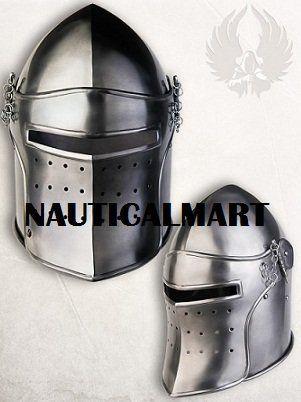 Medieval Armor Visor Steel Helmet