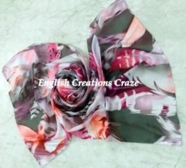 Purple Wholesale Silk Crepe Printed  Scarves