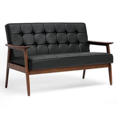 Wooden Arms With Leather Sofa No Assembly Required