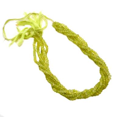 Necklaces Peridot 3-4Mm 13" Bead Strand