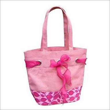 Pink Jute Fashionable Bag
