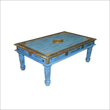 Wood Reclaimed Brass Fitted Coffee Table