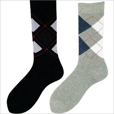 Grey And Black Mens Knee High Socks