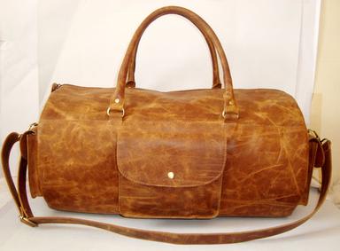 Brown Leather Overnight Bag