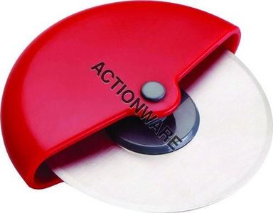 Red And Silver Pizza Cutter (Round)