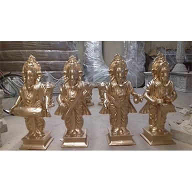Golden Ganesh Ji Statues Set