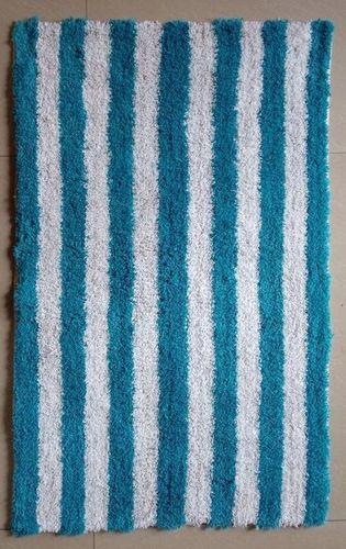White And Blue Printed Cotton Door Mats