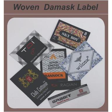 Multicolor Woven Damask Labels