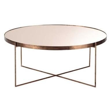 Machine Made Copper Plated Metal Mirror Coffee Table