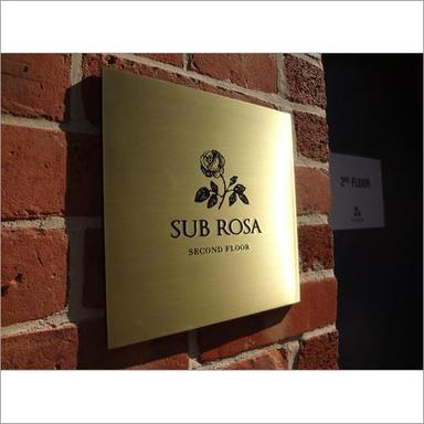 Etched Brass Signages