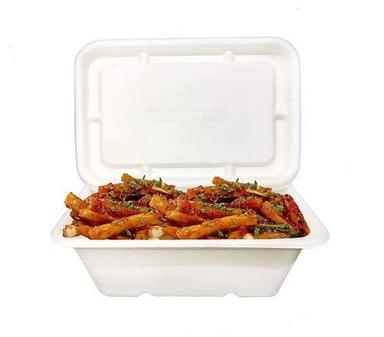 White 650Ml Bagasse Food Box