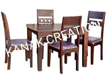 Handmade Wooden Dining Set With Four Chair