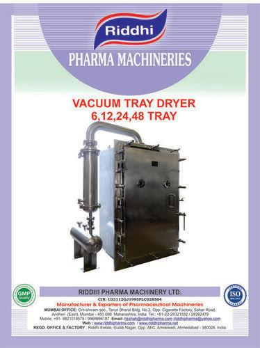 Vacuum Tray Dryer Capacity: 3 Kg/Hr