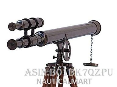 Floor Standing Oil-Rubbed Bronze Griffith Astro Telescope 64"- Telescope with Free Gold Basket