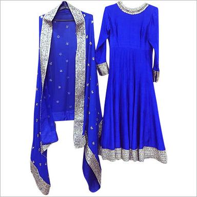 Silver Ladies Anarkali Suit