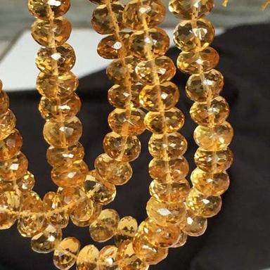 On Sale Natural Citrine Rondelle Faceted Beads, 8-8.5Mm Approx, 8 Inch Strand Grade: A