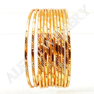 Stylish New Simple Design Gold Plated Shagun Bangle Gender: Women