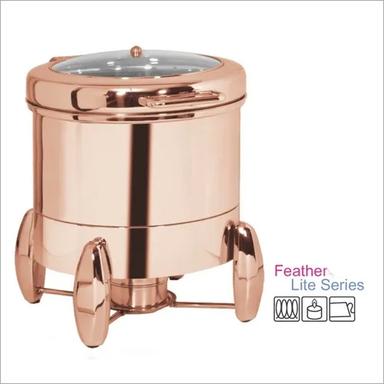Soup Warmer Chafing Dish With Feather Touch Hinge Premium Capacity: 10 Ltr Liter/Day