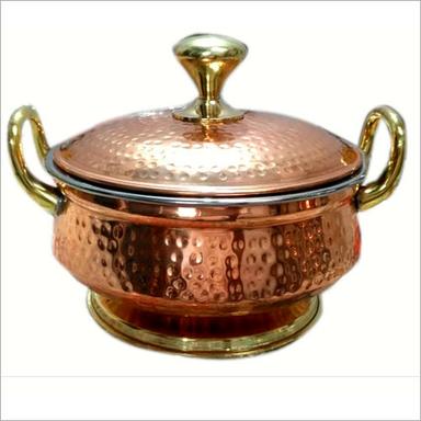Mughlai Copper Handi With Copper Lid And Handle Hardness: Rigid